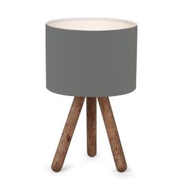 Opviq Lámpara de Mesa de Madera Gris Oscuro AYD-2941